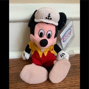 Disney Store Shipwrecked Mickey Bean Bag Plush Toy 8”